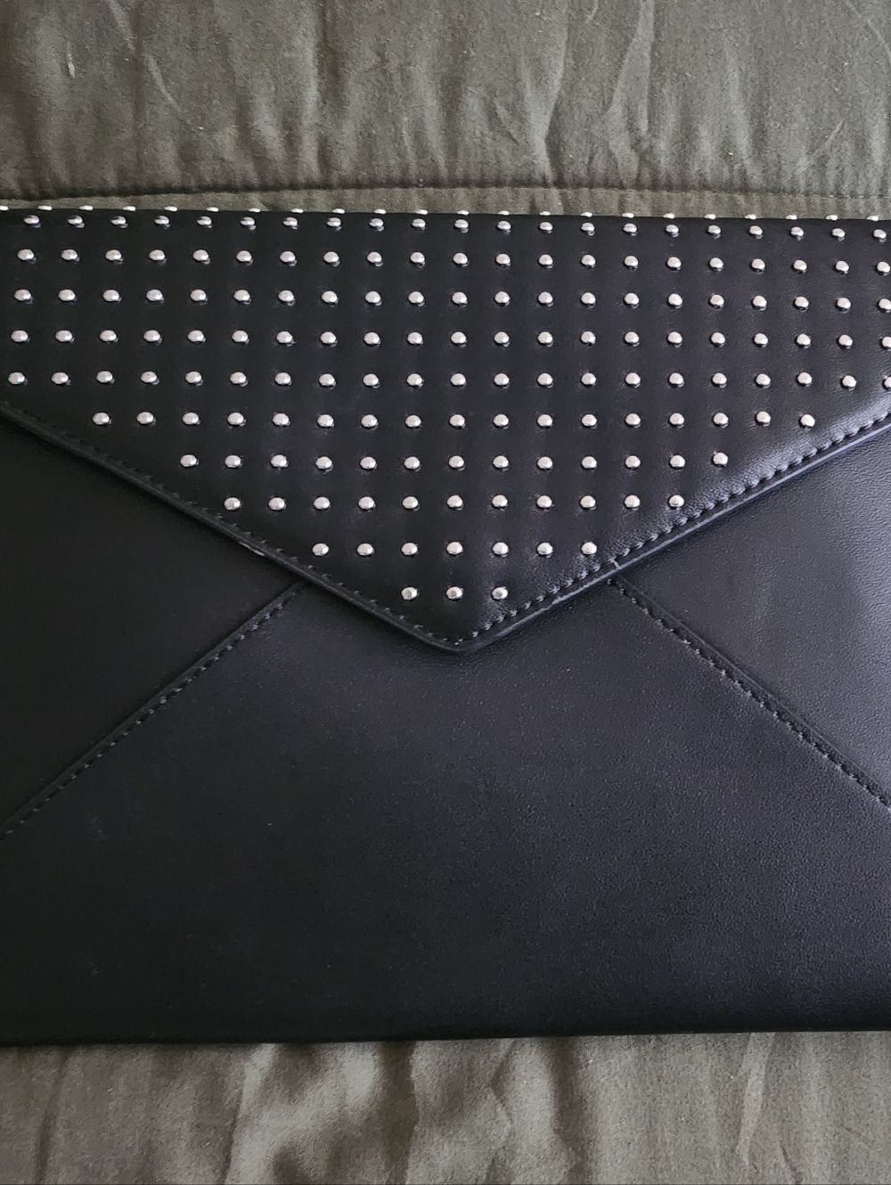 Rebecca Minkoff Black Studded Envelope Clutch